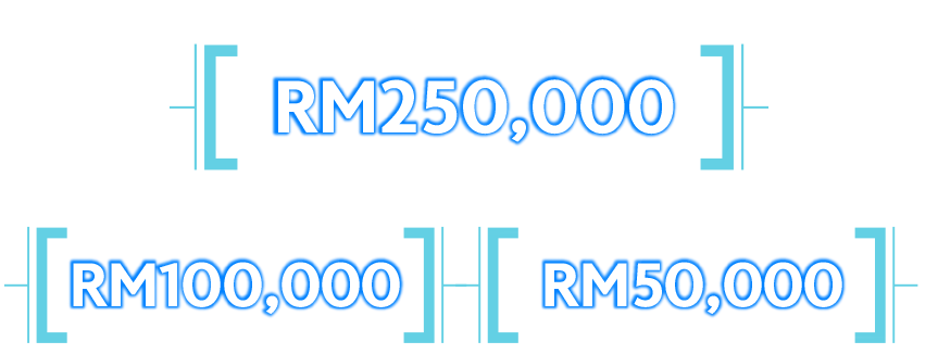 HADIAH UTAMA: RM100,000 | TEMPAT KEDUA: RM70,000 | TEMPAT KETIGA: RM30,000